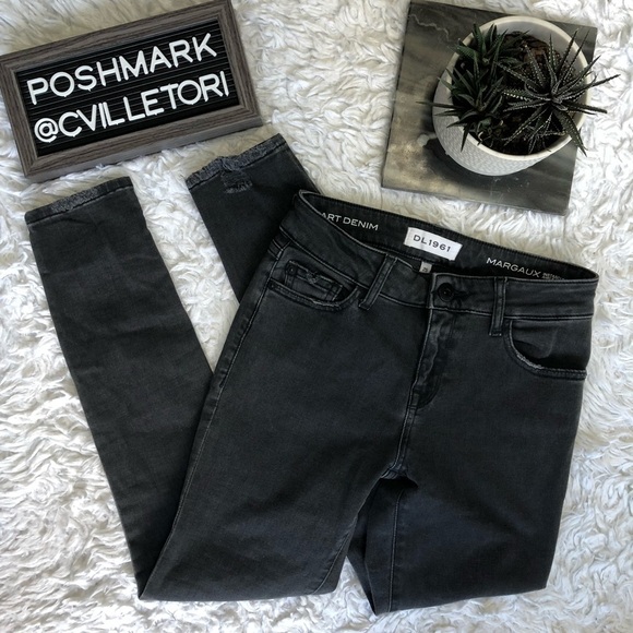 DL1961 Margaux Ankle Skinny in Busted 25 Grey - Picture 2 of 6